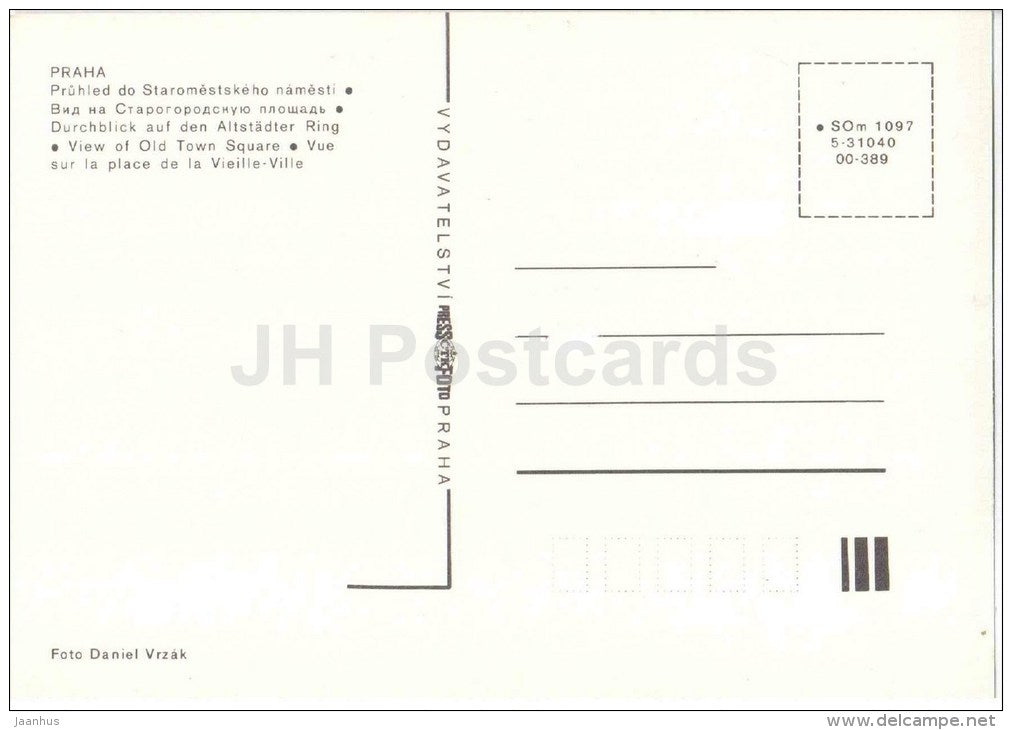 View of Old Town Square - Praha - Prague - Czechoslovakia - Czech - unused - JH Postcards