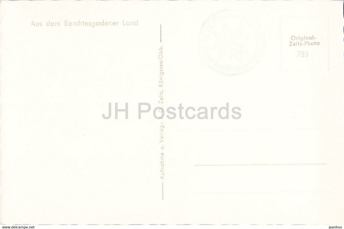 Berchtesgaden - Das Gipfelkreuz a d Kehlstein mit Blick i Ramsauer Tal - old postcard - Germany - unused