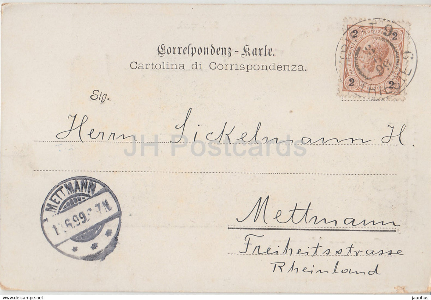 Gruss aus Miramare - Triest -Trieste - Schlosspark - old postcard - 1899 - Italy - used