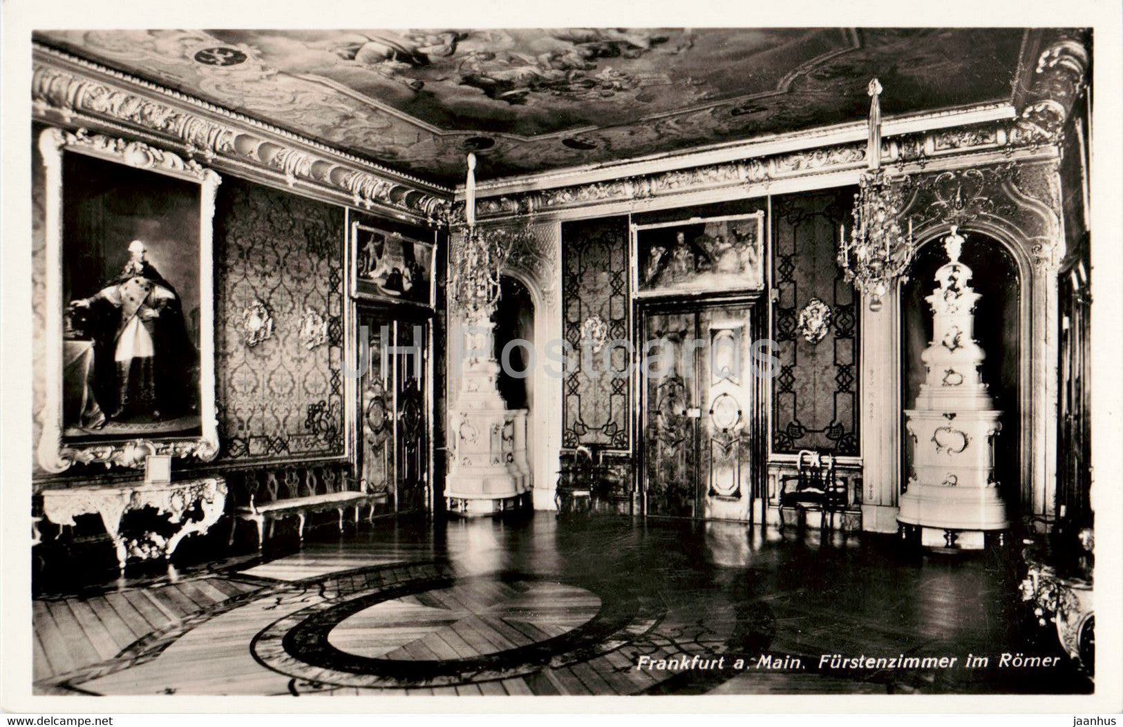 Frankfurt a Main - Furstenzimmer im Romer - 29 - old postcard - Germany - unused - JH Postcards