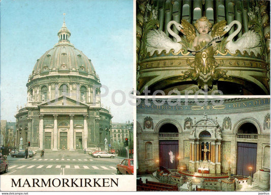 Copenhagen - Kobenhavn - Marmorkirken - Marble church - multiview - Kob 3 - Denmark - unused - JH Postcards