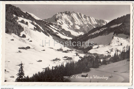L'Etivaz et le Wittenberg  - 1497 - Switzerland - 1961 - used - JH Postcards