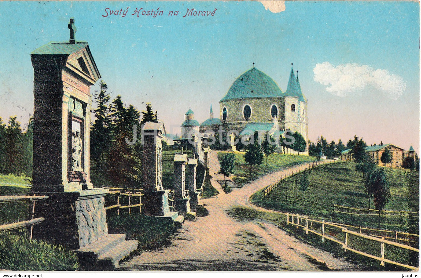 Svaty Hostyn na Morave - Moravia - 1918 - old postcard - Czech Republic - used - JH Postcards
