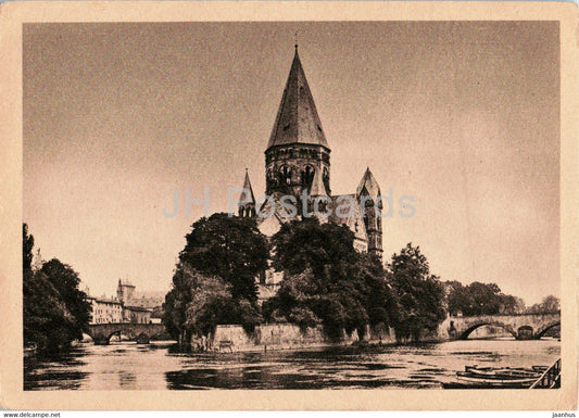 Metz - Temple Protestant - 7 - old postcard - France - unused - JH Postcards