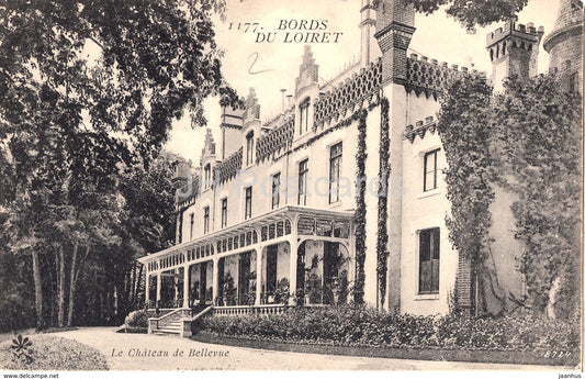Bords du Loiret - Le Chateau de Bellevue - castle - 1177 - old postcard - 1904 - France - used - JH Postcards