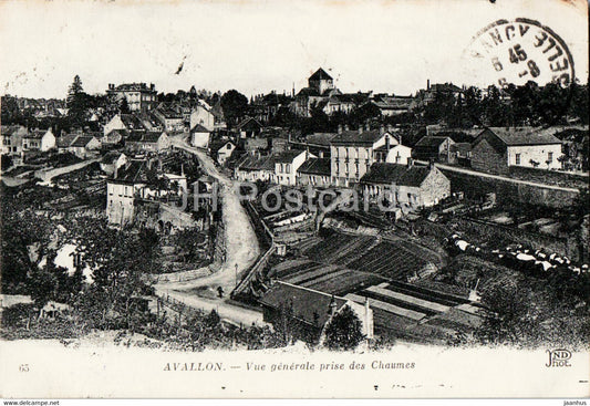 Avallon - Vue generale prise des Chaumes - 65 - old postcard - 1921 - France - used - JH Postcards