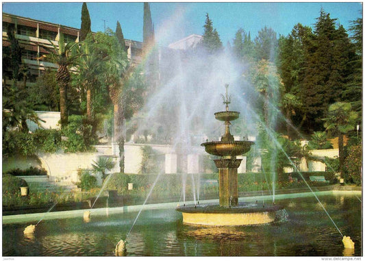 fountain in the Voroshilov sanatorium - Sochi - 1981 - Russia USSR - unused - JH Postcards