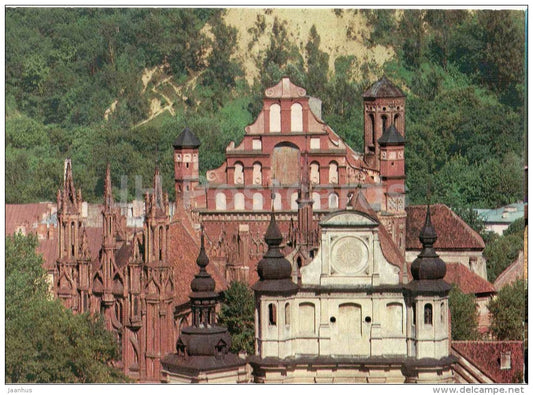 Church of St. Anne - Church of St. Francis and St. Bernard - St. Michael Church Vilnius - 1982 - Lithuania USSR - unused - JH Postcards