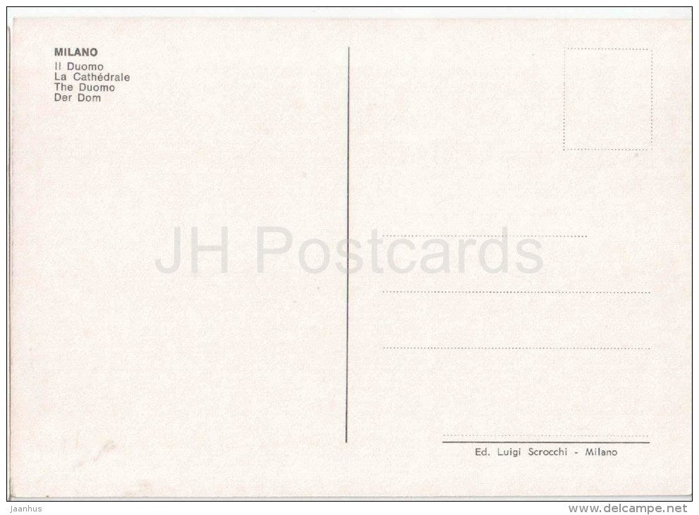 Il Duomo - cathedral - Milano - Milan - Italia - Italy - unused - JH Postcards