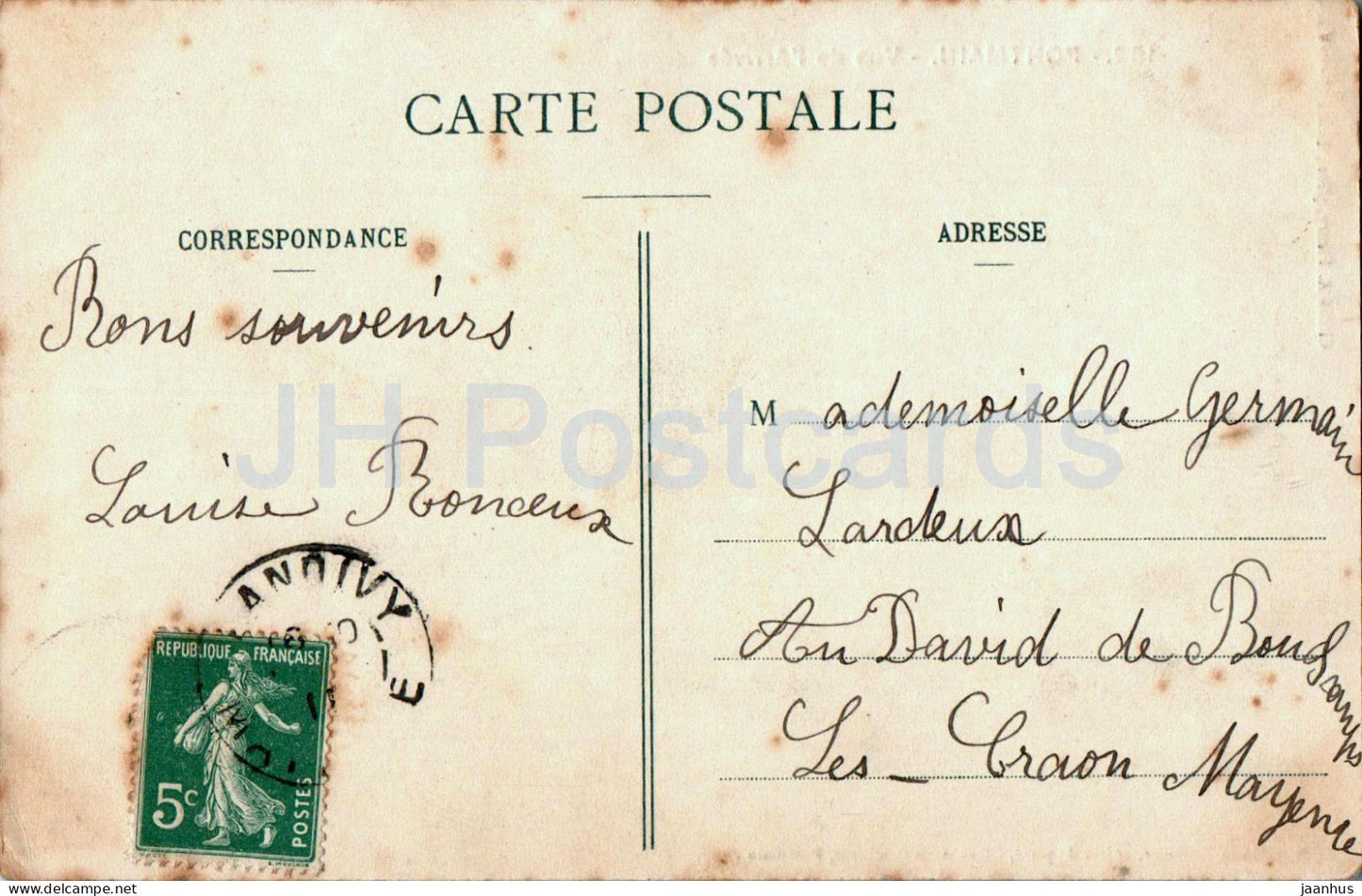 Pontmain - Vue de l'Arrivee - Eisenbahn - 152 - alte Postkarte - 1911 - Frankreich - gebraucht 
