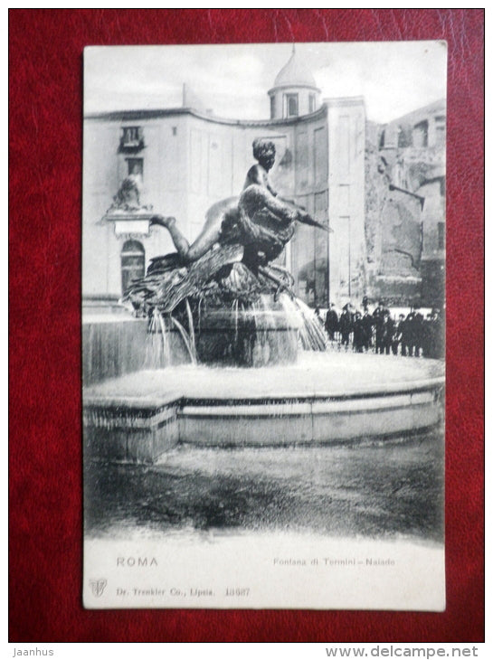 Fontana di Termini - Naiade - fountain - 13637 - Rome - old postcard - Italy - unused - JH Postcards