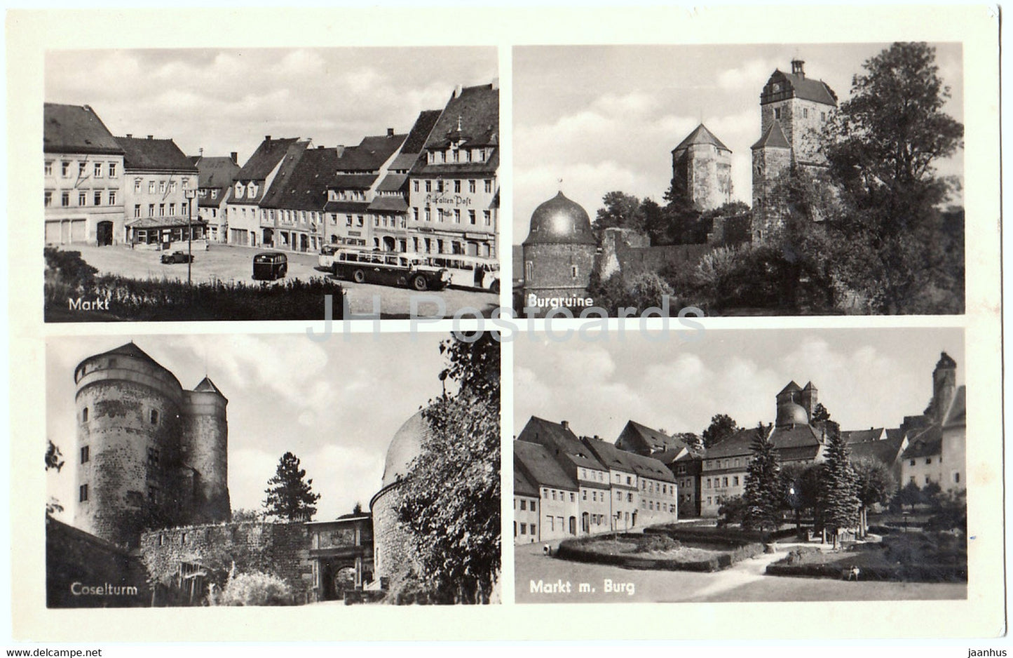 Stolpen i Sa - Markt - Burgruine - Coselturm - Germany DDR - unused - JH Postcards