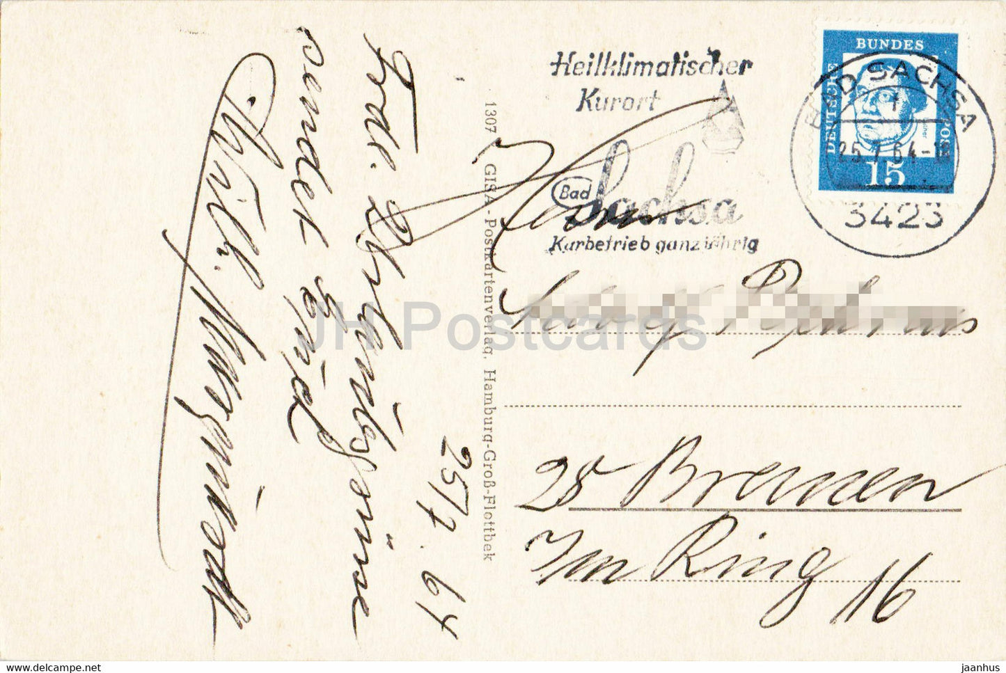 Gruss aus Bad Sachsa - Sudharz - Ravensberg - Katzenstein - Romersteine - Kurpark - 1964 - Germany - used