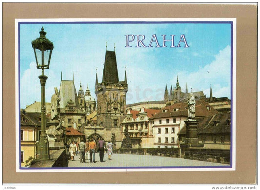 View from Charles Bridge - Praha - Prague - Czechoslovakia - Czech - unused - JH Postcards
