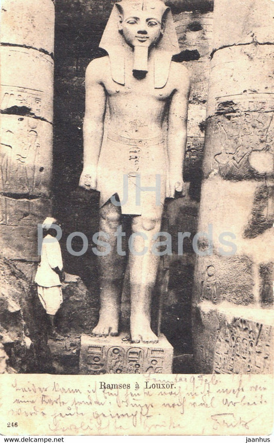 Luxor - Ramses a Louxor - ancient world - 246 - old postcard - 1903 - Egypt - used - JH Postcards