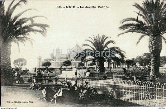 Nice - Le Jardin Public - 82 - old postcard - France - used - JH Postcards
