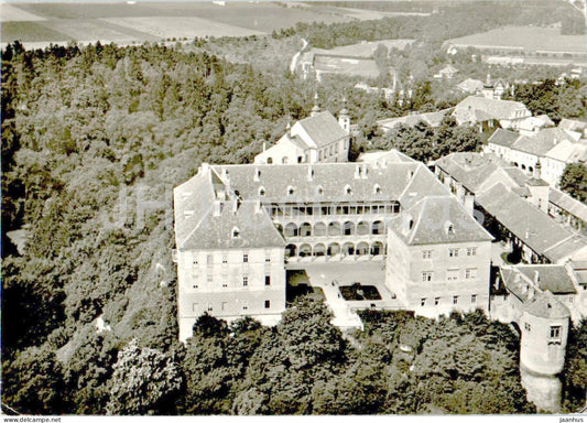 Opocno - Letecky pohled nad statni zamek - Aerial view over the stately castle - Czech Repubic - Czechoslovakia - used - JH Postcards