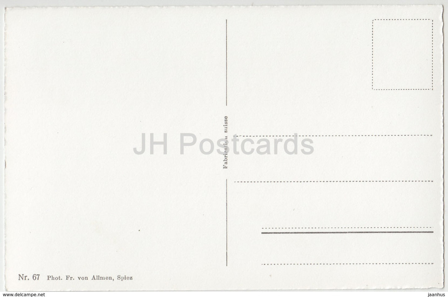 Spiez - 67 - Suisse - carte postale ancienne - inutilisée