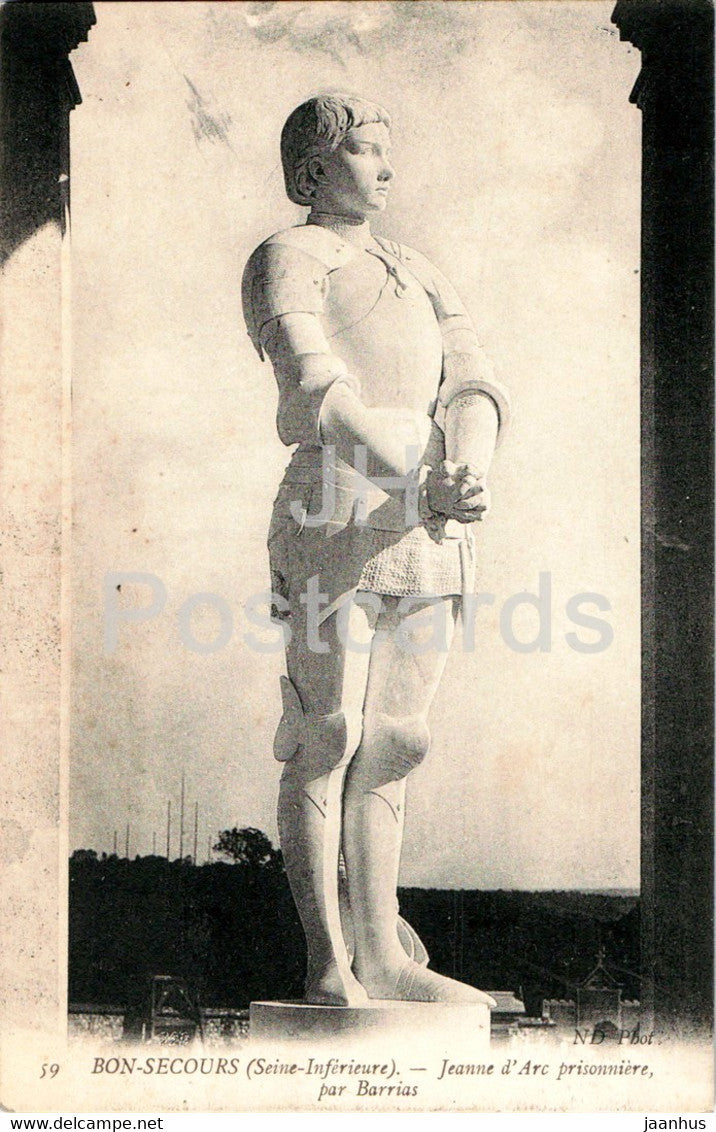Bon Secours - Jeanne d'Arc prisonniere par Barrias - 59 - old postcard - France - unused - JH Postcards