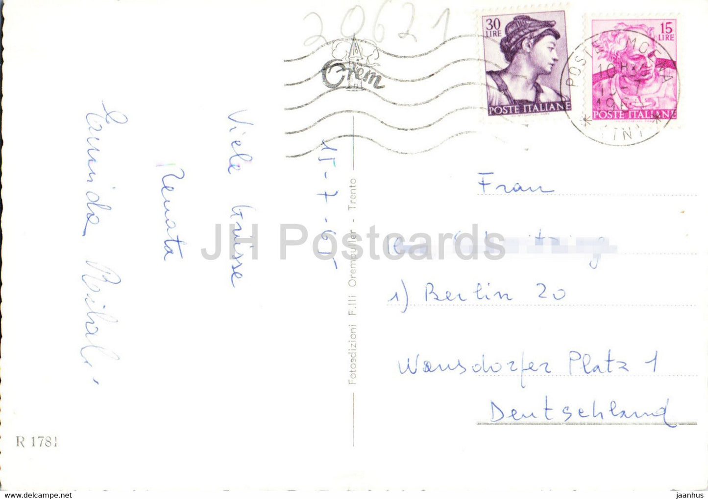 Moena 1200 m - Panorama - Dolomiti - 1965 - Italy - used