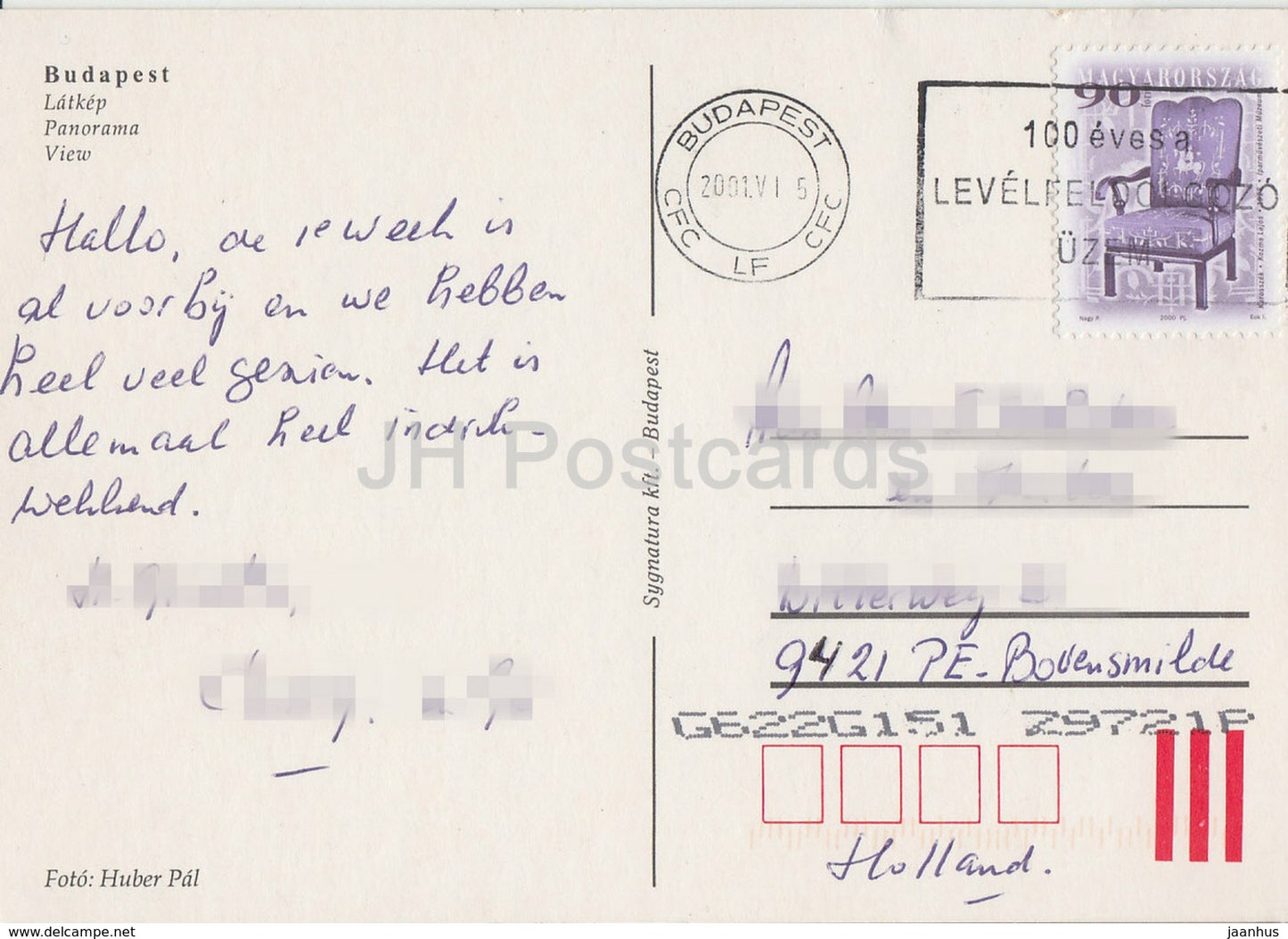 Budapest - Panorama - Aussicht - Kathedrale - Brücke - Parlament - Architektur - 2001 - Ungarn - gebraucht