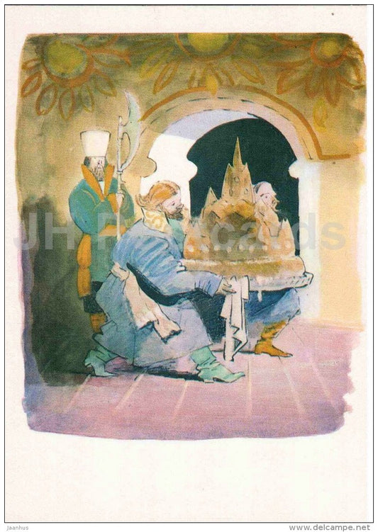 Bread for Ivan Tsarevich - Princess Frog - russian fairy tale - 1983 - Russia USSR - unused - JH Postcards