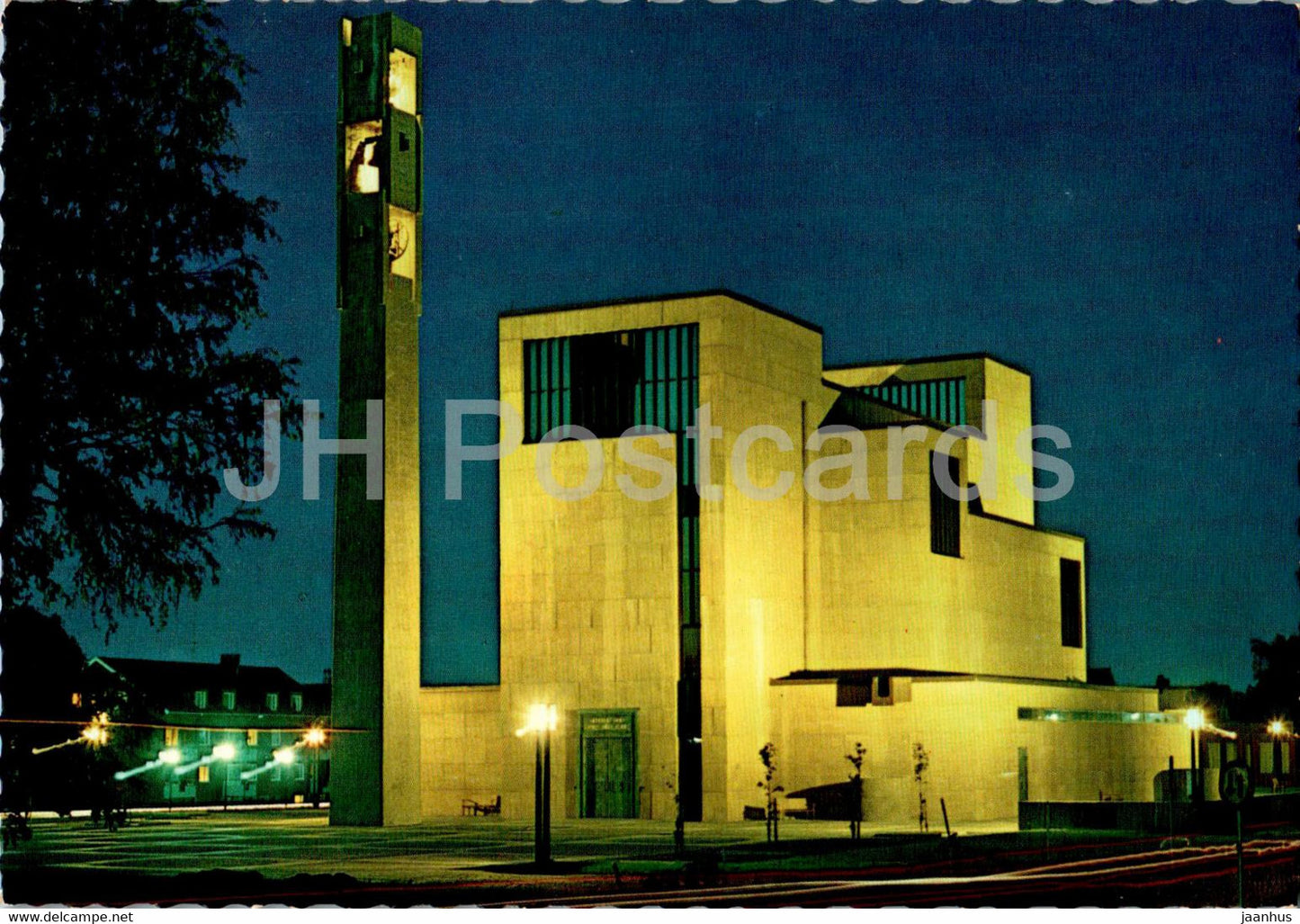 Tegs kyrka i Kuallsbelysning - church - 6305 - Sweden - unused - JH Postcards
