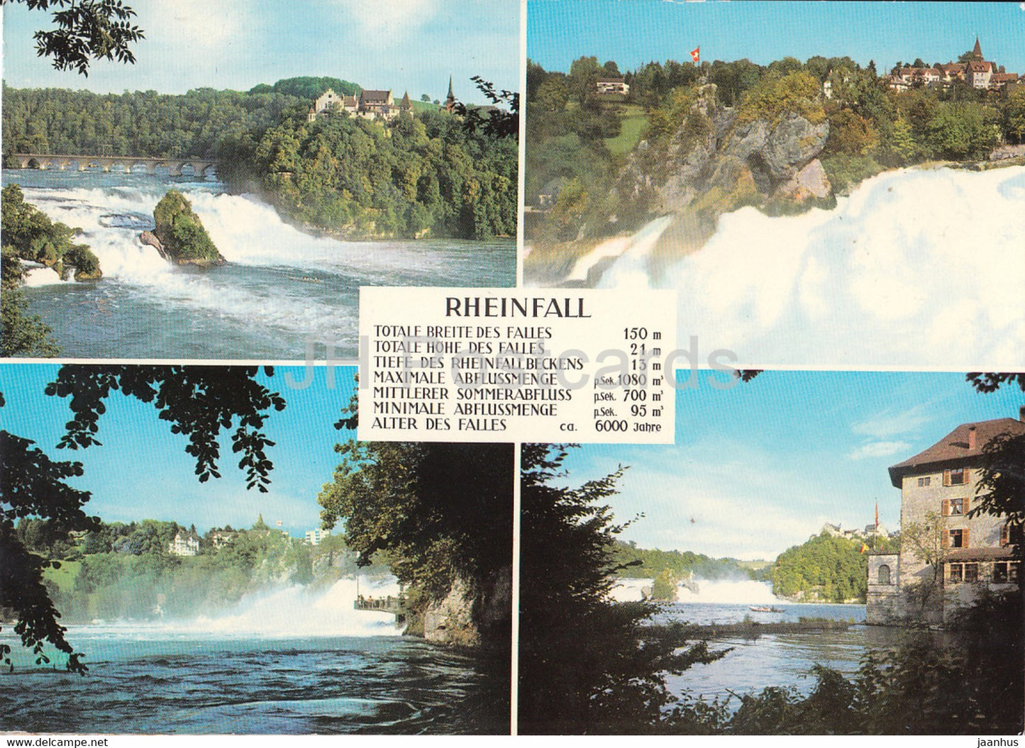 Rheinfall - Rhinefall - waterfall - Switzerland - unused - JH Postcards