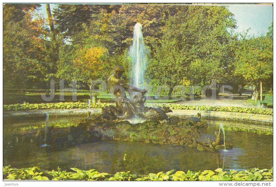 The Triton Fountain - Petrodvorets - 1973 - Russia USSR - unused - JH Postcards