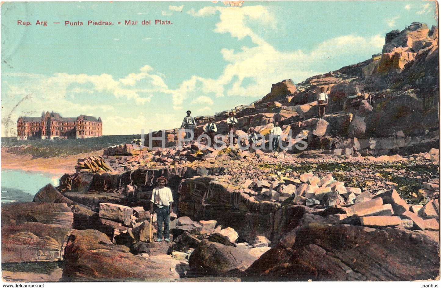 Punta Piedras - Mar del Plata - old postcard - 1913 - Argentina - used - JH Postcards