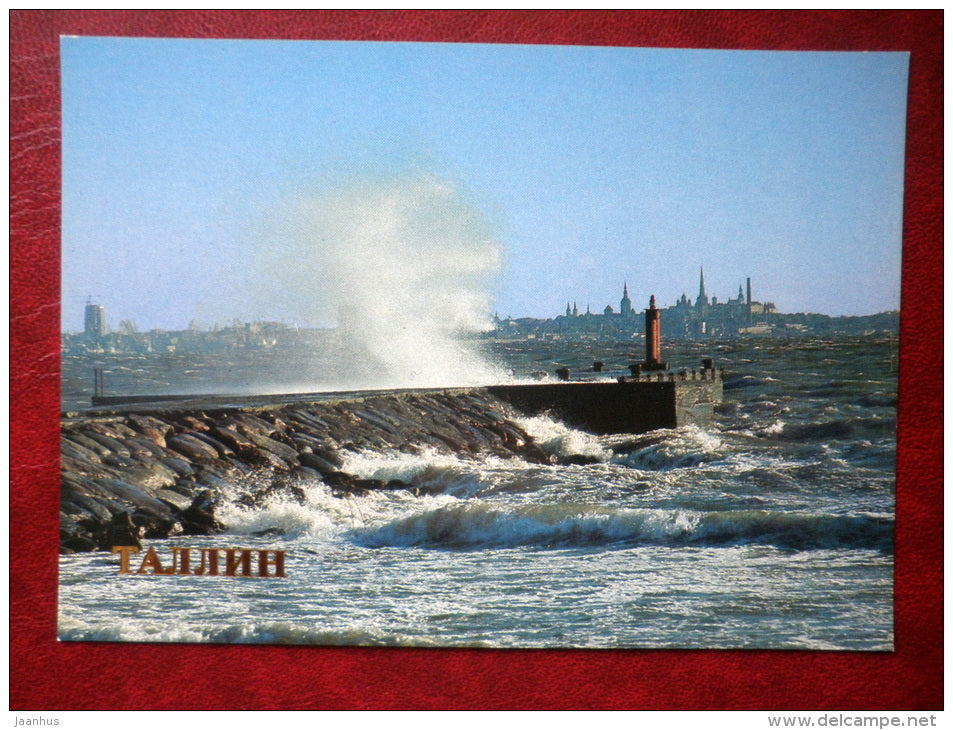 The View of the City - Mole - Tallinn - 1984 - Estonia USSR - unused - JH Postcards