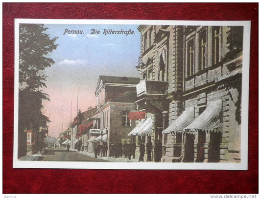 Pärnu - Pernau - Rüütli street - old postcard REPRODUCTION!!! - 1984 - Estonia USSR - unused - JH Postcards