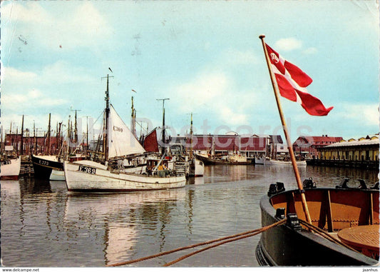 Esbjerg - Fiskerihavnen - Fishing Harbour - port - boat - ship - 40 - 1964 - Denmark - used - JH Postcards