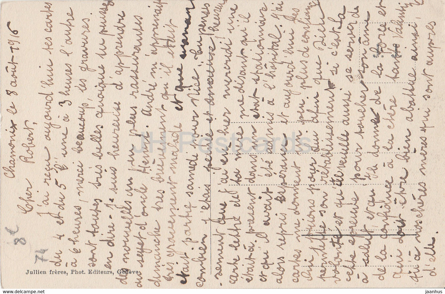 Chamonix - Passage d'une échelle - Route du Mont Blanc - 6114 - carte postale ancienne - 1916 - France - occasion