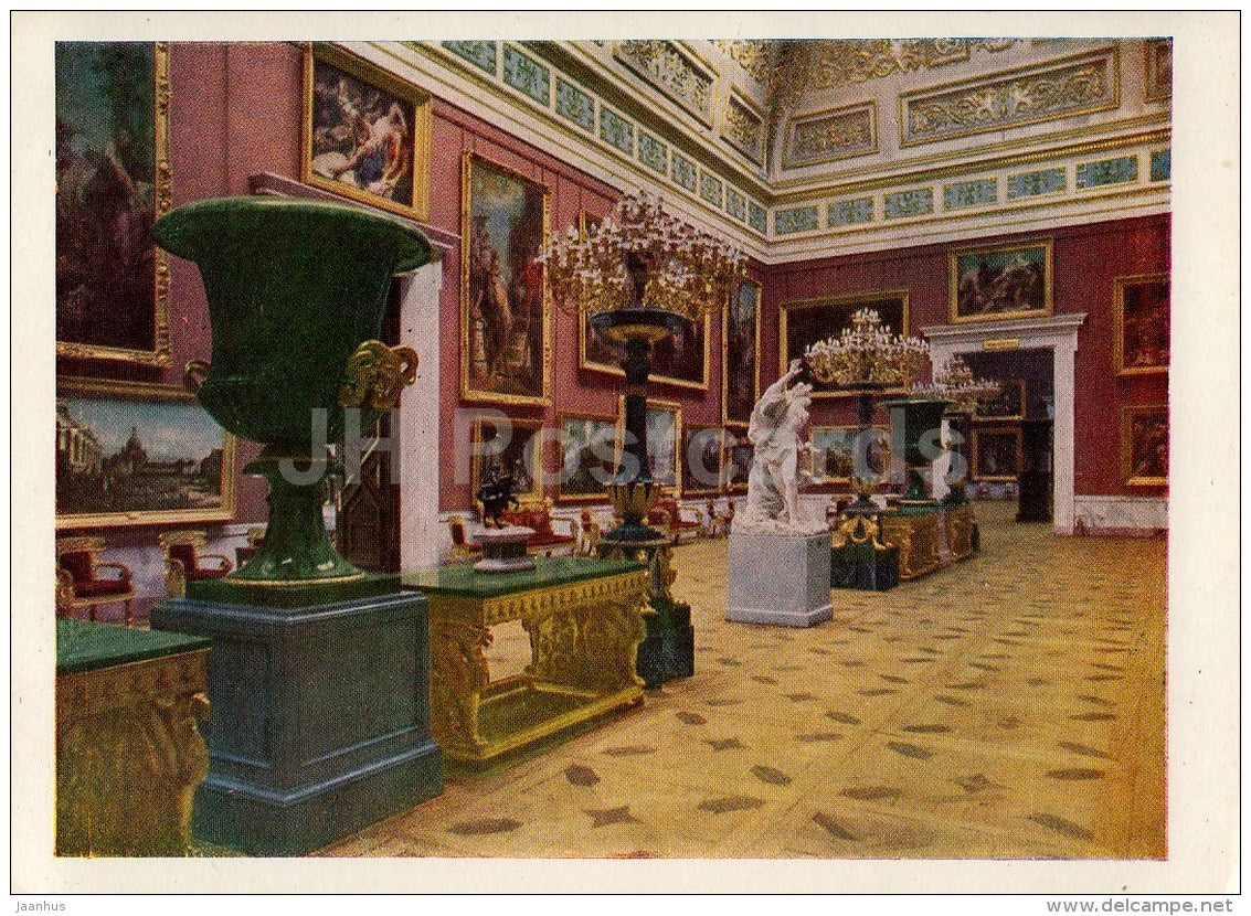 The Hall of Italian Art - Hermitage - St. Petersburg - Leningrad - Russia USSR - 1963 - unused - JH Postcards