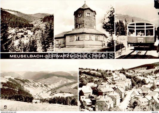 Meuselbach - Schwarzmuhle - Thur - old postcard - Germany DDR - unused - JH Postcards