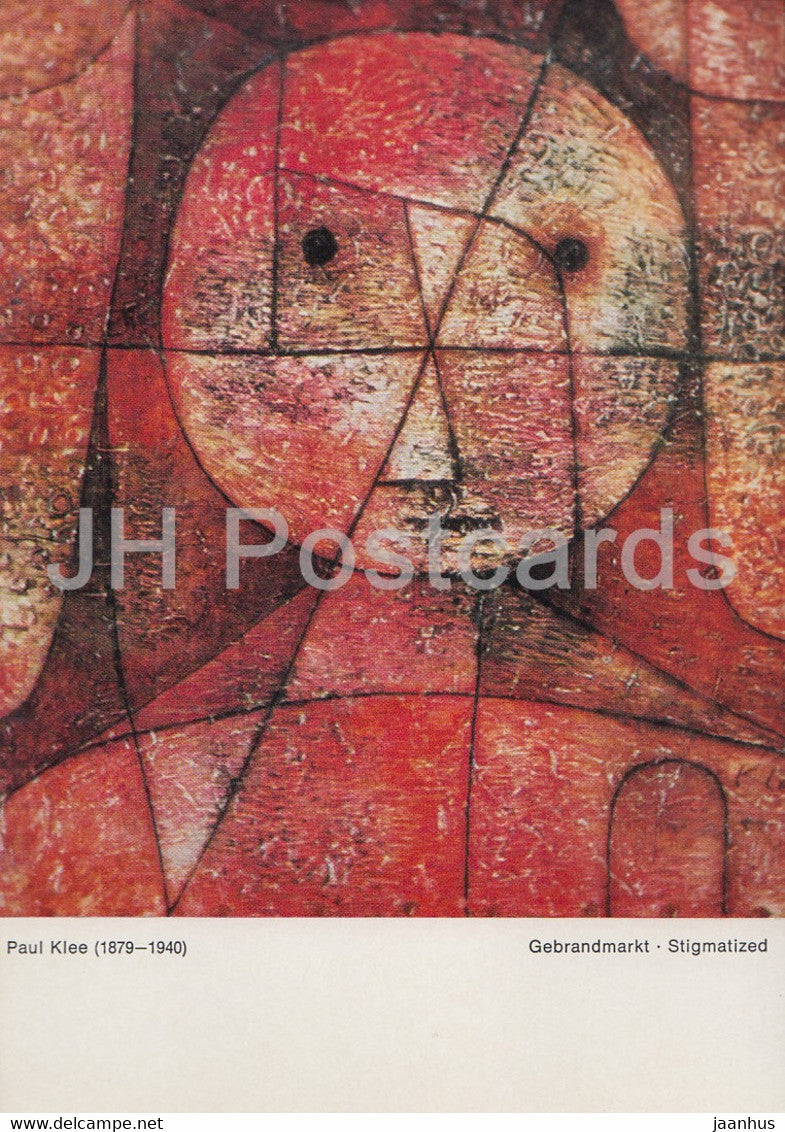 painting by Paul Klee - Gebrandmarkt - Stigmatized - 8224 - German art - Germany - unused - JH Postcards