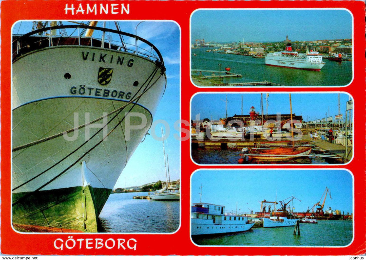 Goteborg - Hamnen - port - ship Viking - boat - multiview - 1989 - Sweden - used - JH Postcards