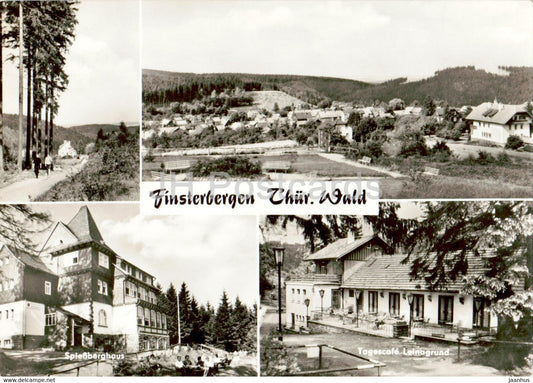 Finsterbergen - Spiessberghaus - Tagescafe Leinagrund - Thur Wald - old postcard - Germany DDR - used - JH Postcards