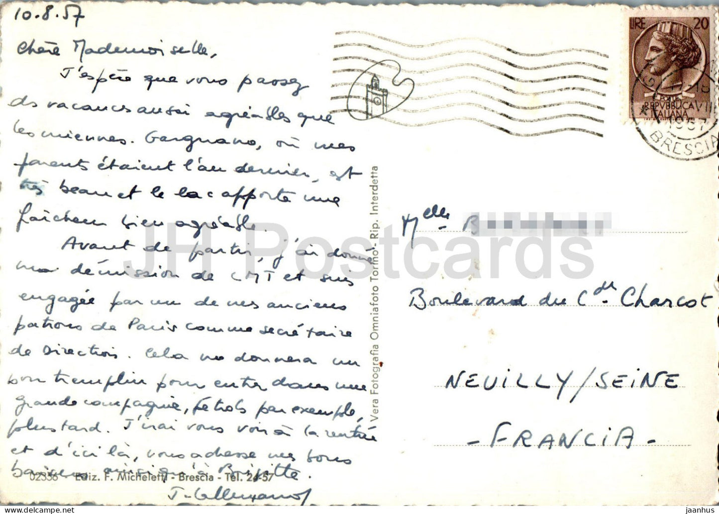 Lago di Garda - Dalla Strada Gardesana Occ. Agave - 02356 - old postcard - 1957 - Italy - used