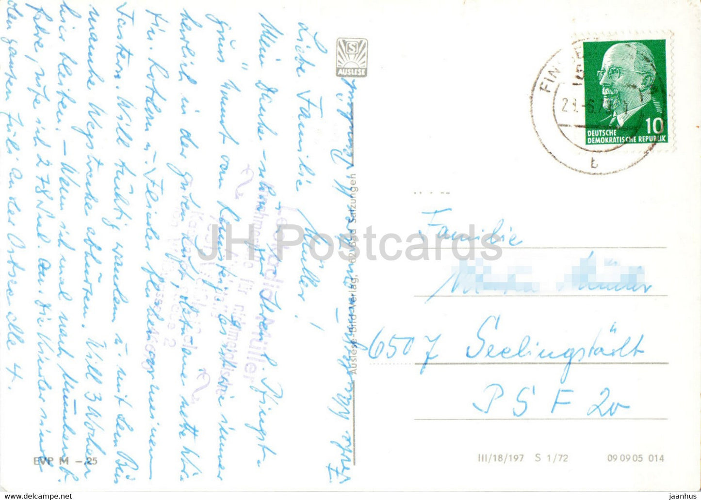 Finsterbergen - Spiessberghaus - Tagescafe Leinagrund - Thur Wald - old postcard - Germany DDR - used