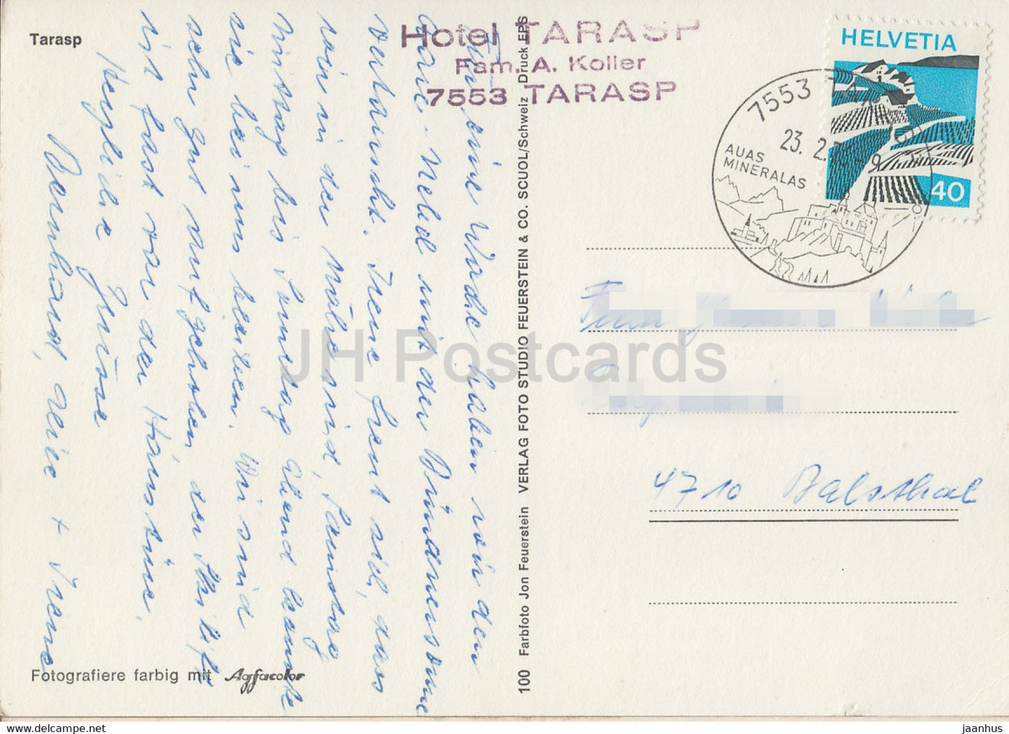 Tarasp - Schloss - 1976 - Schweiz - gebraucht