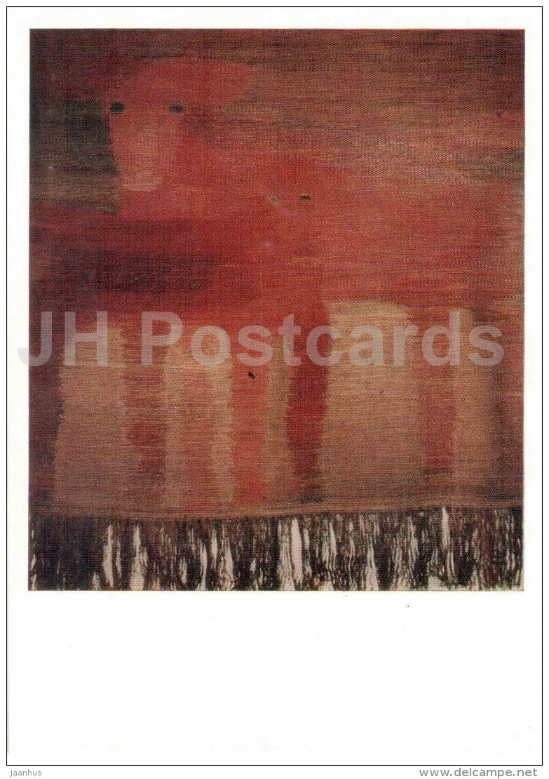 tapestry by J. Ramute - Cows , 1967 - arras - Lithuanian Gobelain - Lithuania - 1977 - unused - JH Postcards