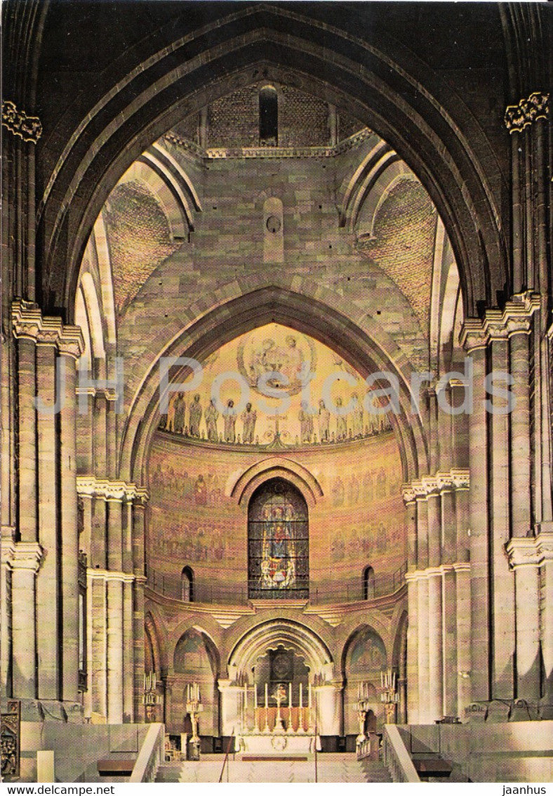 Cathedrale de Strasbourg - L'abside et la croisee du transept - cathedral - France - used - JH Postcards