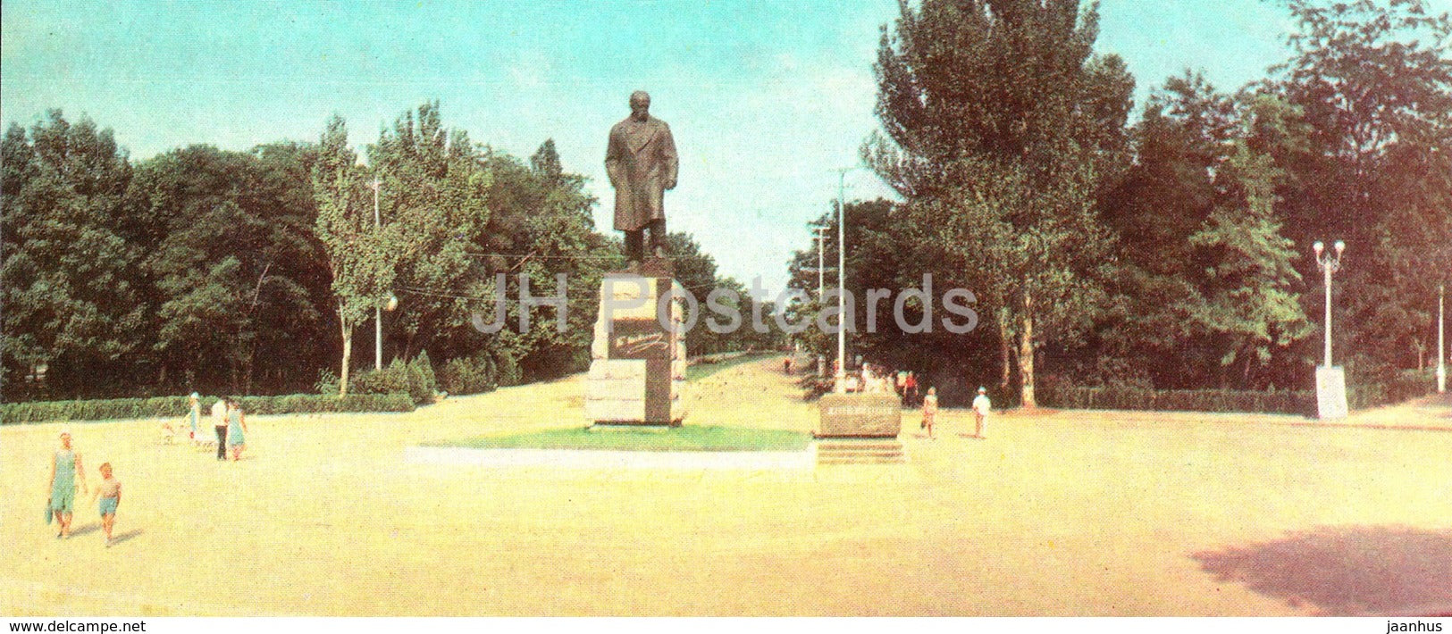 Odessa - monument to Ukrainian poet Taras Shevchenko - 1968 - Ukraine USSR - unused - JH Postcards
