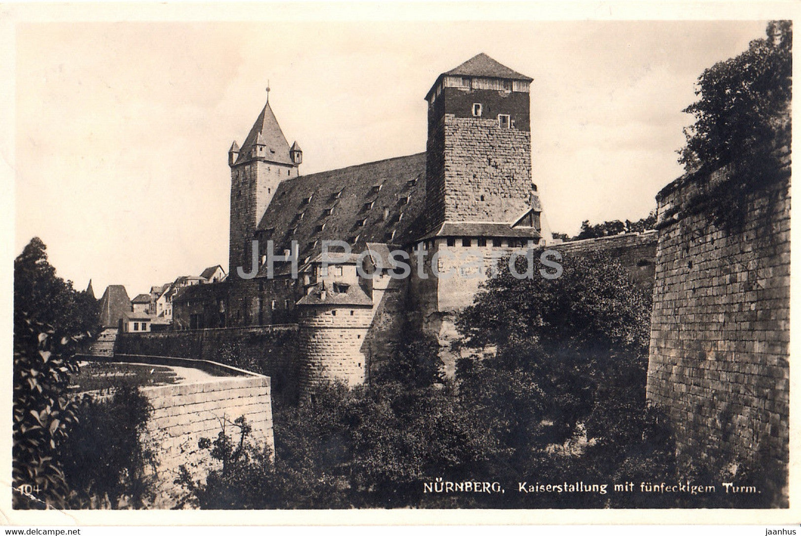 Nurnberg - Kaiserstallung mit funfeckigem Turm - Reichsparteitag Nurnberg - 1933 - old postcard - 1933 - Germany - used - JH Postcards