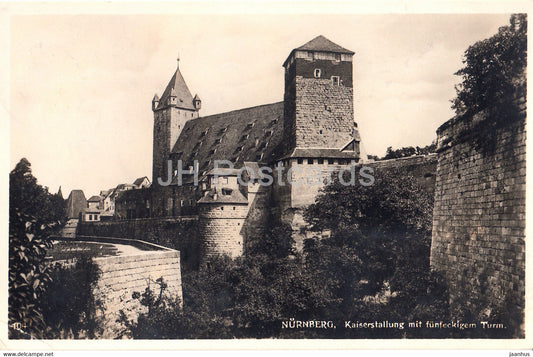 Nurnberg - Kaiserstallung mit funfeckigem Turm - Reichsparteitag Nurnberg - 1933 - old postcard - 1933 - Germany - used - JH Postcards
