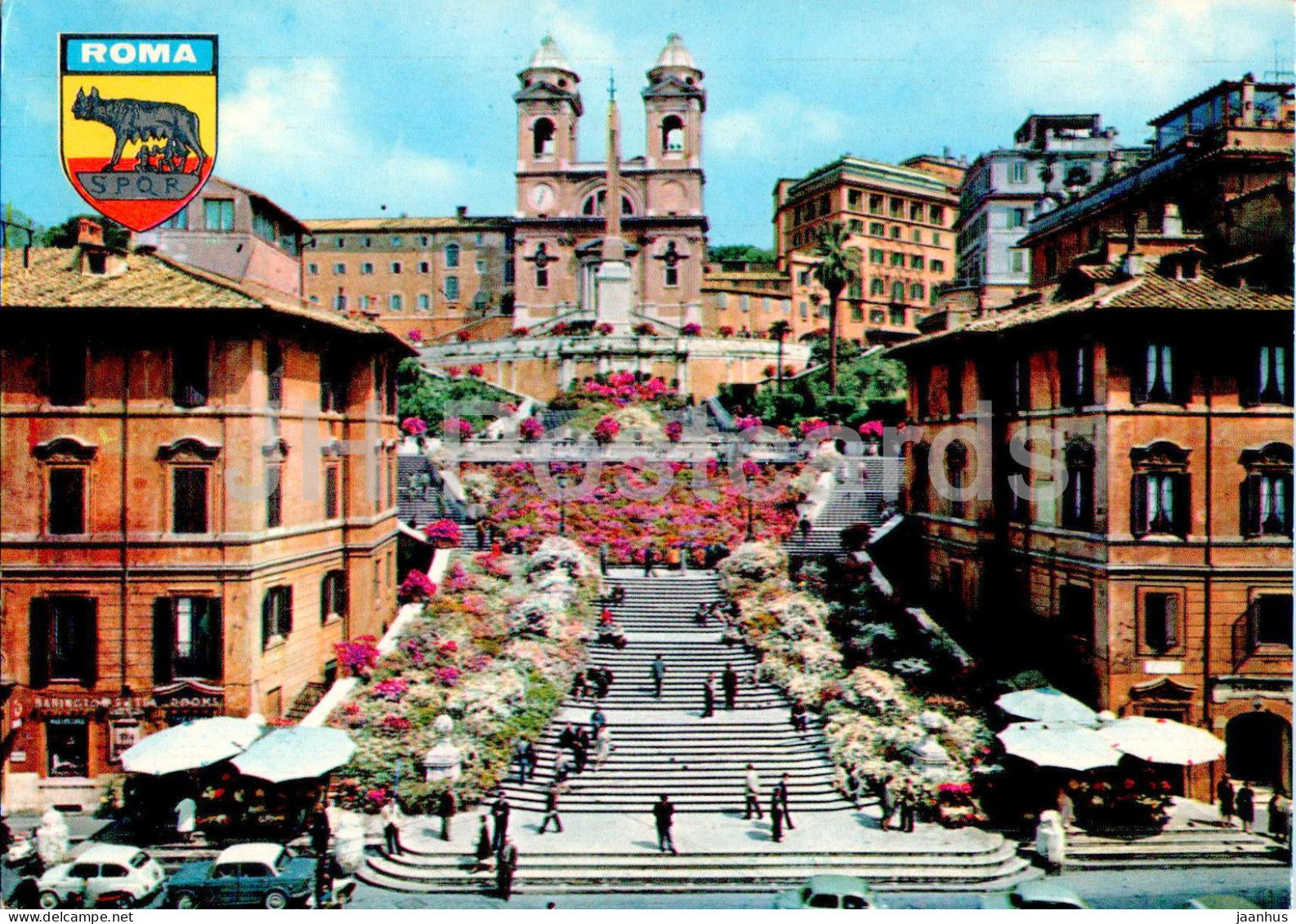 Roma - Rome - Piazza di Spagna - Trinita dei Monti - Spain's Square - 258 - 1967 - Italy - used - JH Postcards