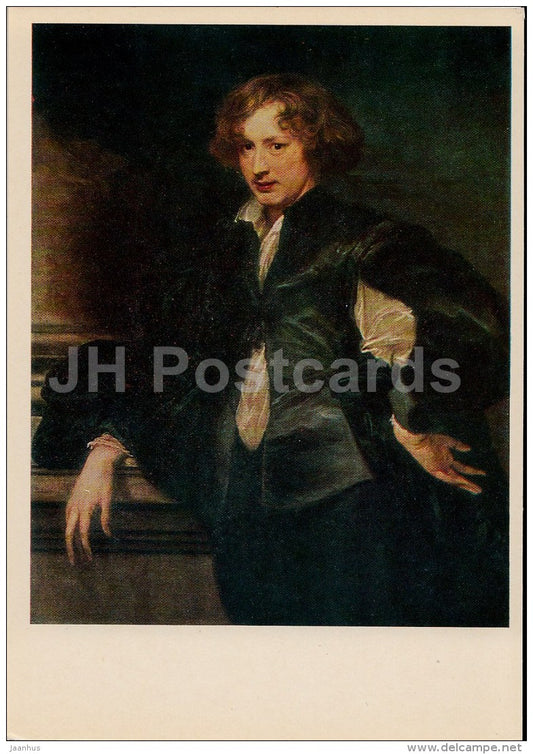 painting by Anthony van Dyck - Self-Portrait , 1630s - Flemish art - 1980 - Russia USSR - unused - JH Postcards