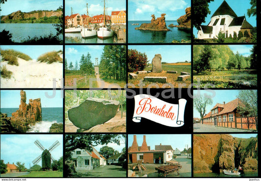 Partier fra Bornholm - From Bornholm - multiview - 7031 - 1990 - Denmark - used - JH Postcards